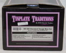 Load image into Gallery viewer, MTH 10-1086 Standard Gauge Tinplate Traditions 514 BoxCar Cream & Orange / Brass