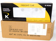 Load image into Gallery viewer, K-Line K612-4461 VIRGINIAN Smoking Bay Window caboose 6201 C-8 w/Shipper 1/48 O