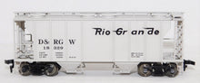 Load image into Gallery viewer, Atlas 1811 HO scale PS-2 Two Bay Covered Hopper Rio Grande #18329 gray C-9 DRG