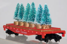Load image into Gallery viewer, Custom HO Scale Christmas Tree flat car Great Northern Holiday transport Tyco C7