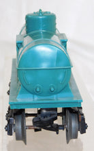 Load image into Gallery viewer, Marx Turquoise Allstate Motor Oil Single dome Tank Car 9553 Type F trucks 1959 Sears