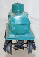 Load image into Gallery viewer, Marx Turquoise Allstate Motor Oil Single dome Tank Car 9553 Type F trucks 1959 Sears