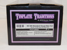 Load image into Gallery viewer, MTH 10-1085 Standard Gauge Tinplate Traditions 514 Box Car Yellow / Nickel trim