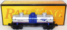Load image into Gallery viewer, MTH 30-73349 Amtrak 3 Dome Tank Car #100102 Rail King 3 rail O gauge Silver C-8