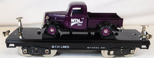Load image into Gallery viewer, MTH 10-1163 200 Series Flat Car w/ Purple Pick Up Truck Tinplate Traditions Standard Gauge