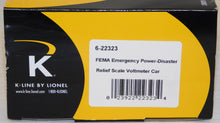 Load image into Gallery viewer, K-Line 6-22323 Voltmeter Car FEMA Disaster Relief Emergency Power C10 by Lionel