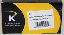 Load image into Gallery viewer, K-Line 6-22323 Voltmeter Car FEMA Disaster Relief Emergency Power C10 by Lionel