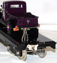Load image into Gallery viewer, MTH 10-1163 200 Series Flat Car w/ Purple Pick Up Truck Tinplate Traditions Standard Gauge