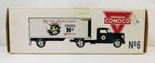 Load image into Gallery viewer, Ertl Conoco 1948 Tractor Trailer Bank Ltd Ed 1992 w/key Die cast Truck #6 #7573