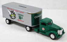 Load image into Gallery viewer, Ertl Conoco 1948 Tractor Trailer Bank Ltd Ed 1992 w/key Die cast Truck #6 #7573