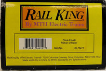 Load image into Gallery viewer, MTH 30-76274 Chick-Fil-A Flat Car w/40' Trailer #2007 O gauge Rail King HTF C-9