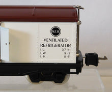 Load image into Gallery viewer, MTH 10-3008 Tinplate Traditions 814R Reefer White/Brown 800 Series O C-8 BOXED