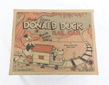 Load image into Gallery viewer, Pride Lines 1107 Donald Duck & Pluto Hand Car Quacks! Runs Disney O gauge Boxed