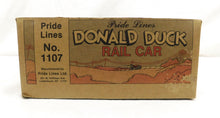 Load image into Gallery viewer, Pride Lines 1107 Donald Duck & Pluto Hand Car Quacks! Runs Disney O gauge Boxed