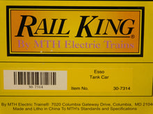 Load image into Gallery viewer, MTH 30-7314 Esso Single Dome Tank Car #98163 Rail King 027/O 3 rail 1998 C-7 bxd