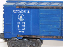 Load image into Gallery viewer, Lionel 6468 Baltimore & Ohio Auto DD BoxCar boxed dk blue w/ BOX B&O 50s Postwar