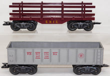 Load image into Gallery viewer, Marx 33222 Odd# 1950s  Deluxe Diesel Switcher Freight Set ATSF yellow cattle car