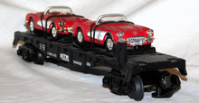 Load image into Gallery viewer, MTH 30-7624 Auto Transport Flat Car with Two Ertl diecast 1964 Corvettes car