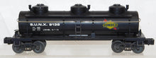 Load image into Gallery viewer, Lionel 9138 Sunoco triple dome Tank Car Black 1978 from Service Station Set O