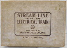 Load image into Gallery viewer, Marx 33222 Odd# 1950s  Deluxe Diesel Switcher Freight Set ATSF yellow cattle car