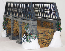Load image into Gallery viewer, Department 56 Village Stone Trestle Bridge #52647 Display Layout Christmas Snow