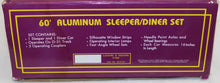 Load image into Gallery viewer, MTH 20-6120 Louisville Nashville 60' Painted Aluminum Passenger Sleeper/Diner Add On Set 15"
