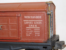 Load image into Gallery viewer, Lionel 3814 Prewar Operating Merchandise Boxcar RUBBER STAMP versn w/cubes Clean