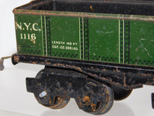 Load image into Gallery viewer, American Flyer 1116 PREWAR O Gauge New York Central 8 wheel Gondola Sand Car 20s
