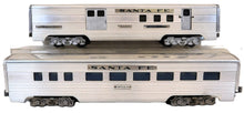 Load image into Gallery viewer, AMT Santa Fe Passenger Cars Extruded Aluminum Diner & 3407 Baggage RPO O gauge with Boxes