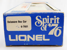 Load image into Gallery viewer, Lionel 6-7601 State of Delaware Box Car Spirit of 76 Bicentennial colony 1975-76
