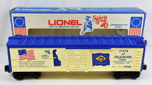 Load image into Gallery viewer, Lionel 6-7601 State of Delaware Box Car Spirit of 76 Bicentennial colony 1975-76