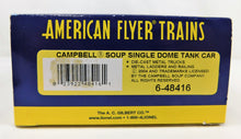 Load image into Gallery viewer, American Flyer 6-48416 Campbell's Soup Tank Car Tomato single dome S gauge C-8