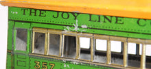 Load image into Gallery viewer, Marx Joy Line #357 Passenger Coach Green w/ orange roof 6" tinplate 1932-34 Prew