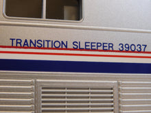 Load image into Gallery viewer, MTH Premier 20-6542 Amtrak 5 Stripe Phase IV 70' Superliner Transitional Sleeper Step Crack