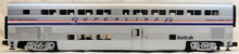 Load image into Gallery viewer, MTH Premier 20-6542 Amtrak 5 Stripe Phase IV 70' Superliner Transitional Sleeper Step Crack