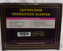 Load image into Gallery viewer, MTH Premier 20-6542 Amtrak 5 Stripe Phase IV 70' Superliner Transitional Sleeper Step Crack