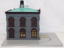 Load image into Gallery viewer, MTH RailKing 30-9112 Operating Firehouse Engine Company 208 Yellow Fire engine