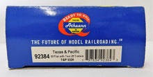 Load image into Gallery viewer, Athearn 92384 HO Scale 50' Texas and Pacific Flatcar w/ 2 trailers T&P 5329 1/87