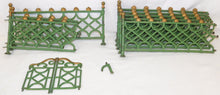 Load image into Gallery viewer, Kenton #192 Fences & Gate LIGHT Green 1930 Cast Iron Toy Standard Gauge train