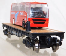 Load image into Gallery viewer, Menards 279-3844 Lehigh Valley Flat Car & Travel Bus no lights rough sound O/027