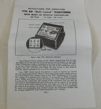 Load image into Gallery viewer, Lionel RW transformer 110 watts whistle & dir control Works Great Good Cord Boxed w/ instructions