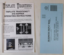 Load image into Gallery viewer, MTH 10-3007 Tinplate Traditions Black w/Nickel Trim 816 O Gauge Hopper Operating hatches