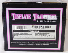 Load image into Gallery viewer, MTH 10-3004 Tinplate Traditions 817 Caboose Red/Brown 800 Series O Gauge C-8