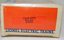 Load image into Gallery viewer, Lionel Lines 6-9492 Boxcar 1986 Trains A New Tradition logo SEALED Orange/Blue