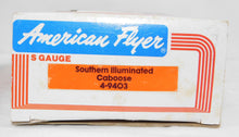 Load image into Gallery viewer, American Flyer 4-9403 Southern Railroad Bay Window Caboose B/W S gauge Boxd HARR