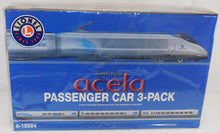 Load image into Gallery viewer, Lionel 6-15584 Amtrak Acela 3 CAR ADD ON Passenger FACTORY SEALED O C-10 072