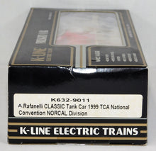 Load image into Gallery viewer, K-Line K632-9011 A. Rafanelli Classic tank car 1999 TCA Natl Conv Norcal O gauge