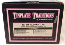 Load image into Gallery viewer, MTH 10-1053 Tinplate Traditions 216 Hopper Green & Black w/ Brass Trim Standard