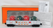 Load image into Gallery viewer, Lionel 6-52257 LCCA Christmas Gondola w/ cannisters 6-3000 Ltd Edition Season's Greetings