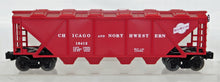 Load image into Gallery viewer, Lionel 6-16412 Chicago Northwestern Railroad 4 bay hopper w/covers C&NW 1994 C8+